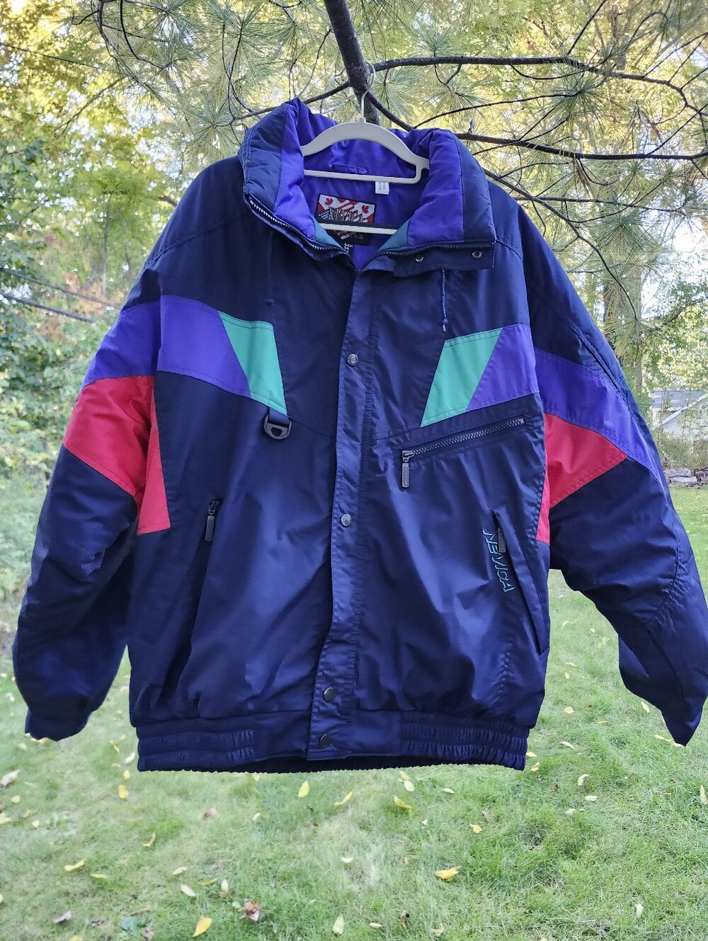 Vintage Nevica Ski Jacket Mens 44 Colorblock 80s 90s North American Repair Kit